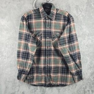 The Vermont Flannel Co Shirt Mens Medium Multicolor Plaid Button Up Long Sleeve
